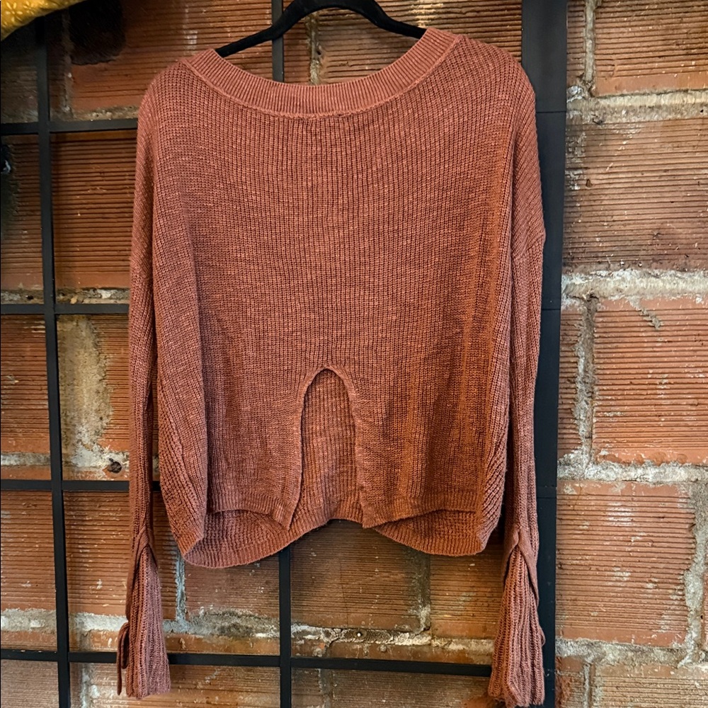 Express Rust Knit Sweater - Picture 5 of 5